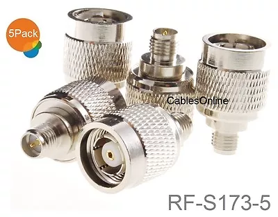 5-Pack RP-SMA Female To RP-TNC Male RF Adapter CablesOnline RF-S173-5 • $12.45