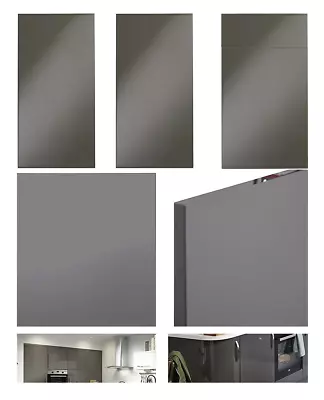 B&Q  Kitchen Cabinet Base Wall Doors ALL SIZES SANTINI (GREY) GLOSS SLAB • £13.60