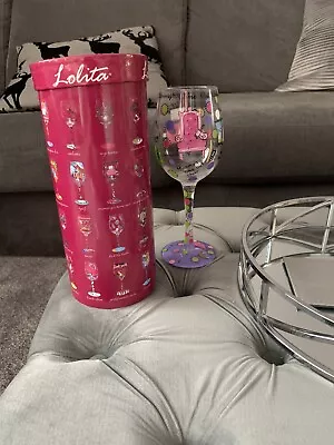 Lolita Hand Painted Wine Glass - Mummy’s Time Out-Opened But Never Used-Boxed • £10.99