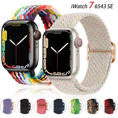 $9.12 • Buy Nylon Strap Loop For Apple Watch Band Sport 40mm 44mm 45mm Series 7 6 SE 5 4