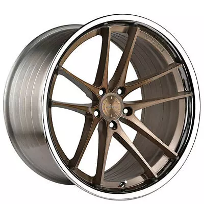 4ea 20  Staggered Vertini Wheels RFS1.5 Brushed Bronze With Chrome Lip Rims (S6) • $1799