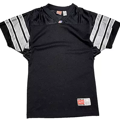 Vintage Rawlings Blank Mesh Black Jersey Short-Sleeve V-Neck Jersey Men's Medium • $18