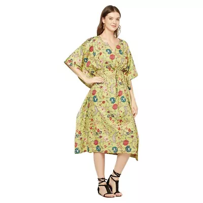 Cotton Kaftan Maxi Dress Plus Size Comfortable Clothing Women Gown Caftan Robe • $44.87