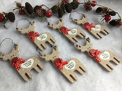£3.29 • Buy Rudolph The Red Nose Reindeer Christmas Sign Decorations Tree Present Gift Tag