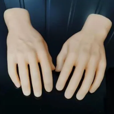 A Pair Of Men's Simulation Hand Mold Props Ring Hand Jewelry Display Show Hand; • $25.95