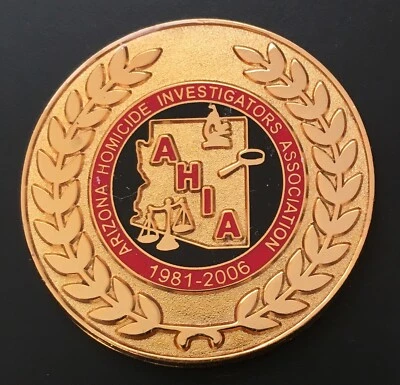 $9.55 • Buy Arizona Homicide Investigators Association AHIA Medal Token Challenge Coin AZ 