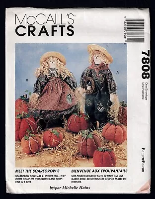 Sewing Pattern Uncut-McCall's Crafts 7808-Meet The Scarecrow's [sic] By Hains • $2.50