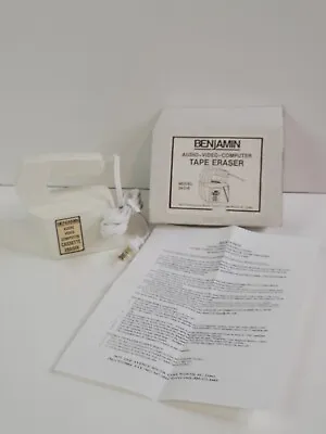 Benjamin Model 24-016 Audio Video Computer Cassette Tape Eraser Vintage UnTested • $25.49