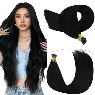 YoungSee I Tip Hair Extensions Human HairItip Hair Extensions Black I Tips H... • $42.68