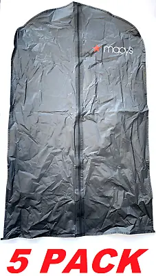 Macy's 24 X40  Black Garment Clothing Bag For Suit Dress Shirt Travel Bags 5-PK • $44.98