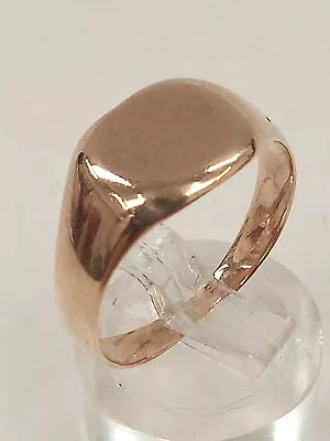 Vintage 9ct Yellow Gold 375 Signet Ring Size U Traditional Style 4.3 Grams • $166.54