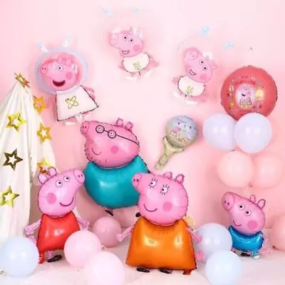 £2.64 • Buy Peppa Pig Foil Balloons Kids Birthday Party Balloon Set Home Indoor Decoration