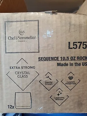Chef & Sommelier Sequence L5758 10.5 Rocks Extra Strong Crystal Glasses USA Made • £56.89