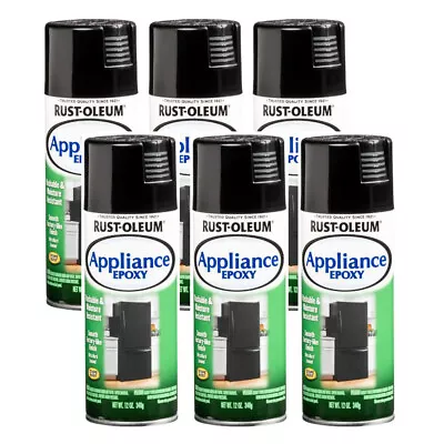 Rust-Oleum Appliance Paint Epoxy In Black Gloss (6 Pack) 12 Oz. • $56.06