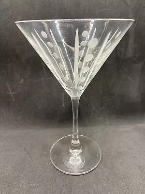 Mikasa Martini Glass Etched Glass Dots W/Lines Replacement Barware 10oz Cocktail • $9.09