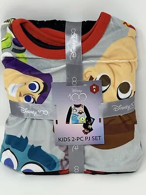 Boys Disney 100 Celebration Pixar 2pc Long Sleeve Pajama Set Medium (8) • $19.99