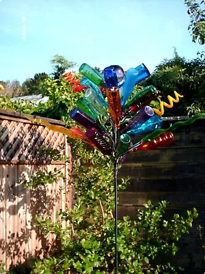 Big 28 BOTTLE TREE Garden Art Lawn Wine Decor Stake Hopfrog Market FREE SHIP • $123.99