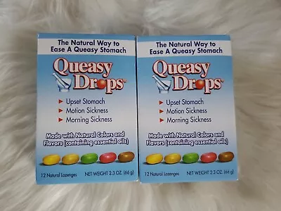 Queasy Drops Assort Flavor Natural Lozenge 12 Ea Box 12/24 Lot Of 2 • $12.99