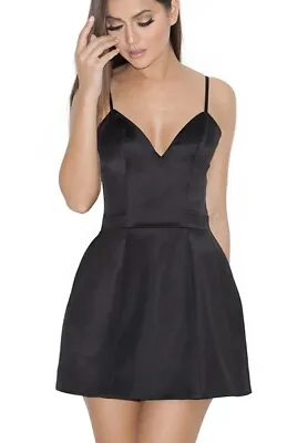£25 • Buy River Island Luigia Celeb Boutique Style Black Mini Scuba Dress Size 10