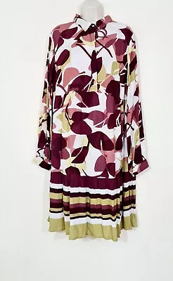 £12.99 • Buy NEXT Maternity Berry Leaf Print Shirt Dress Size 20-22 NWT RRP £35 Party Holiday