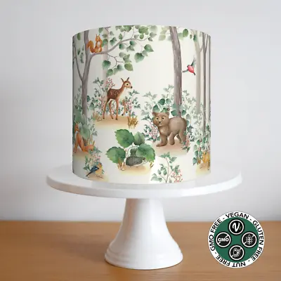 Woodland Animals Cake Topper Border Strip Pattern Wrap Around Party Edible • £6.49