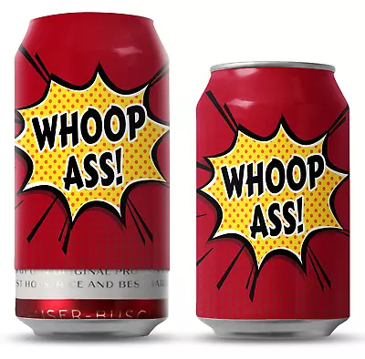 Whoop Ass Beersy Silicone Sleeve Hide-a-Beer Can Cooler • $12.99