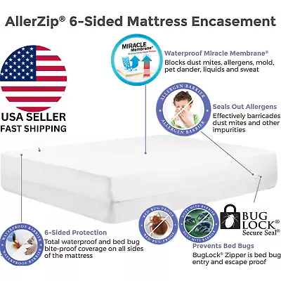 Protect-A- Bed Full XL Zippered Waterproof Mattress Protector Encasement Cover • $5.99