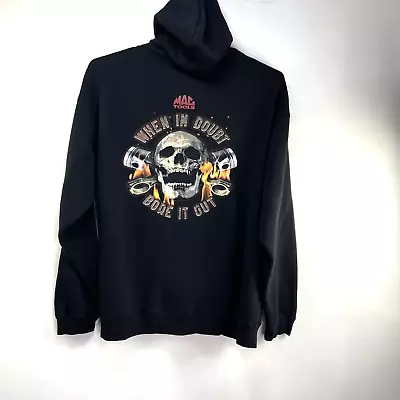 Mac Tools Black Hoodie Pull Over 2XL Graphic Print Cotton Blend Skull • $34.50