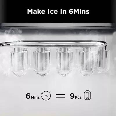 Instant Ice Maker -SILONN Countertop 9 Cubes In 7 Mins  2 Sizes • £89.99