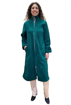 Dressing Gown Women's Microfleece Moorland Green With Zip Lock Art. Sofia • £57.01