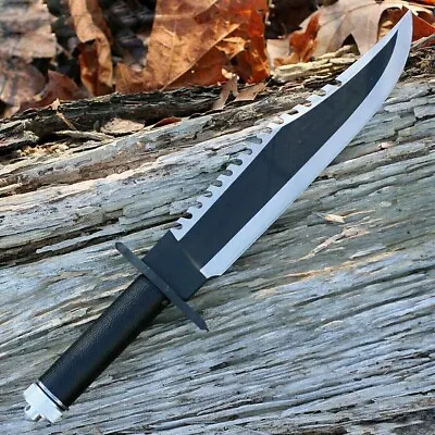 Rambo 2 First Blood Boot Dagger Survival Fixed Bowie Camping Hunting Knife • $94.99