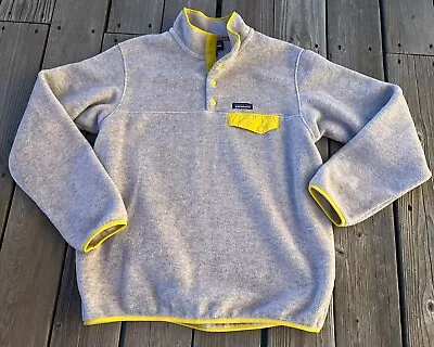 Patagonia Synchilla Men's XL Snap-T Fleece Pullover Oatmeal/Yellow • $59.99