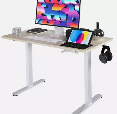 Home Office Height Adjustable Standing Desk Computer Desk Maple • $81.22