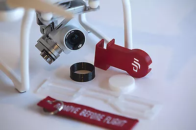 DJI Phantom 3 Standard Deluxe Flight Kit RED - Cap - Hood - Guard - Lock - Keych • $12.95