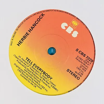 £2 • Buy Herbie Hancock - Tell Everybody (1979) 7  Single Vinyl Record S CBS 7229