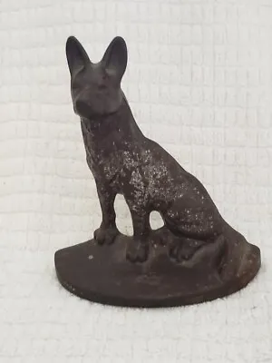 $35 • Buy Vintage Cast Iron/Metal German Shepherd Dog Figurine Door Stop/Bookends