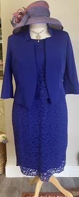 Jacques Vert Dress Size 18 & Matching Jacket Mother Of The Bride Groom Wedding • £39.99