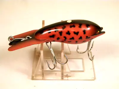 Vintage Arbogast Mud Bug Red Coachdog 2 1/2  Corked Silent Crankbait Lure • $9.99