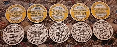 Lot Of 10 Ira D. Whitney Stamford VT Milk Bottle Caps • $19.99