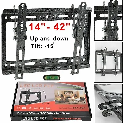 Tv Wall Bracket Mount Tilt Lcd Led Plasma 14 15 20 25 30 32 40 Inch For Lg Sony • £8.39