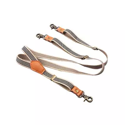 Men's Suspenders Belt Loops Swivel Hook Back Construction Heavy Duty • £9.41
