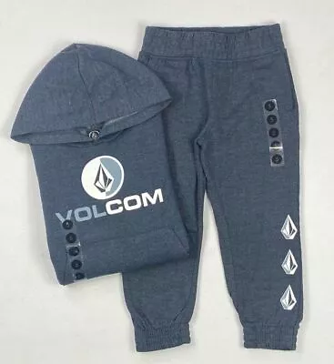 Little Boy's Youth Volcom Two-Piece Blaquedout Hoodie And Sweats Sweatpants Set • $47.99