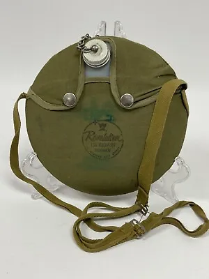 Vintage Revelation Western Auto Camping Canteen Canvas Pouch 1 1/2 Qt 8GC6001 • $9.99