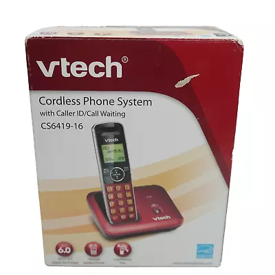 VTech DECT 6.0 Red Cordless Phone Caller ID Waiting CS6419-16 Handset Speaker • $19.99