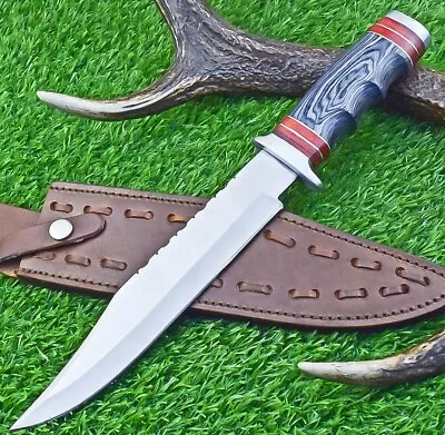 13  Custom Handmade D2 Steel Hunting Knife Bowie Knife W/Sheath EX-6923 • $13.50