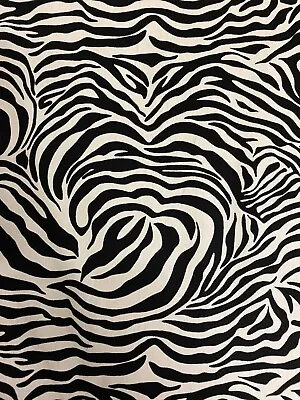 Animal Zebra Print 100% Cotton Fabric Sold By  HALF METRE X 112cm • £4