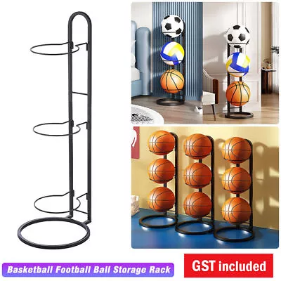 Football Basketball Ball Storage Rack Stand Balls Display Organizer Holder AU • $20.80