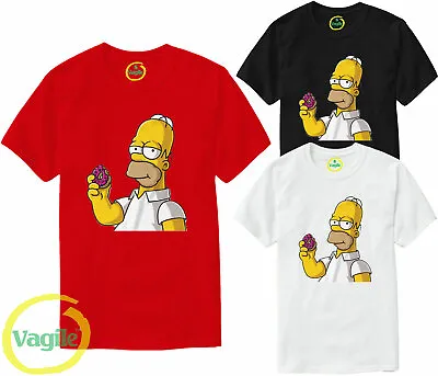 The Simpsons - Donut - Homer Simpson Kids Mens Women T-Shirt Funny - All Sizes • £7.99