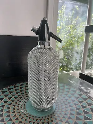 Vintage MID CENTURY  Wire Mesh Made In Czechoslovakia Soda Syphon/Bottle • $50