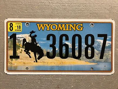 $8.99 • Buy Wyoming License Plate Bucking Bronco Lake- Mountains 🏔 Random Letters/numbers